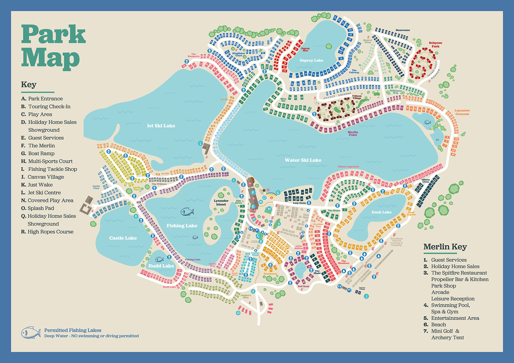 Map of Tattershall Lakes Country Park